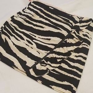 GIFTED Free People Ruffle Babe Zebra Print Mini Skirt 4